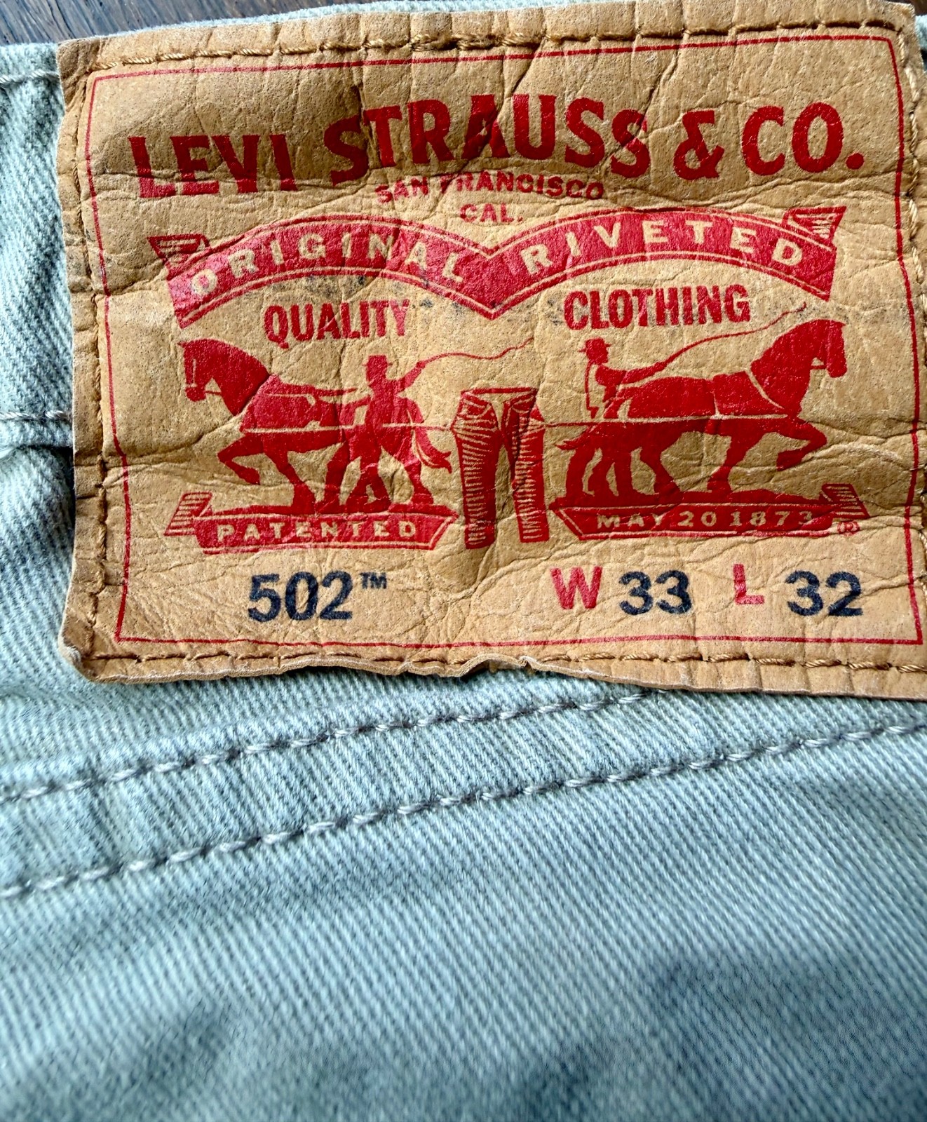 levi 502 32×32 TAN in good used condition
