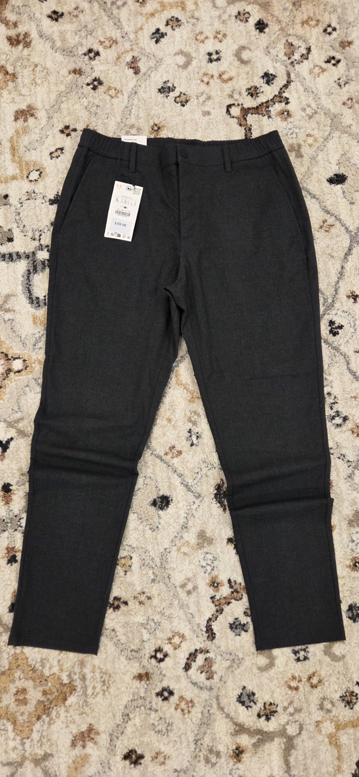 Zara Men’s the Driver Pant Slim Fit, Comfort Stretch, Gray, Size L