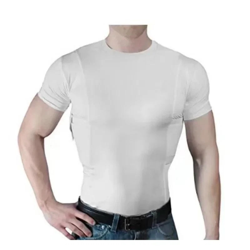 Concealment Clothes Mens Crew Neck Undercover- Concealed Holster Carry Tops