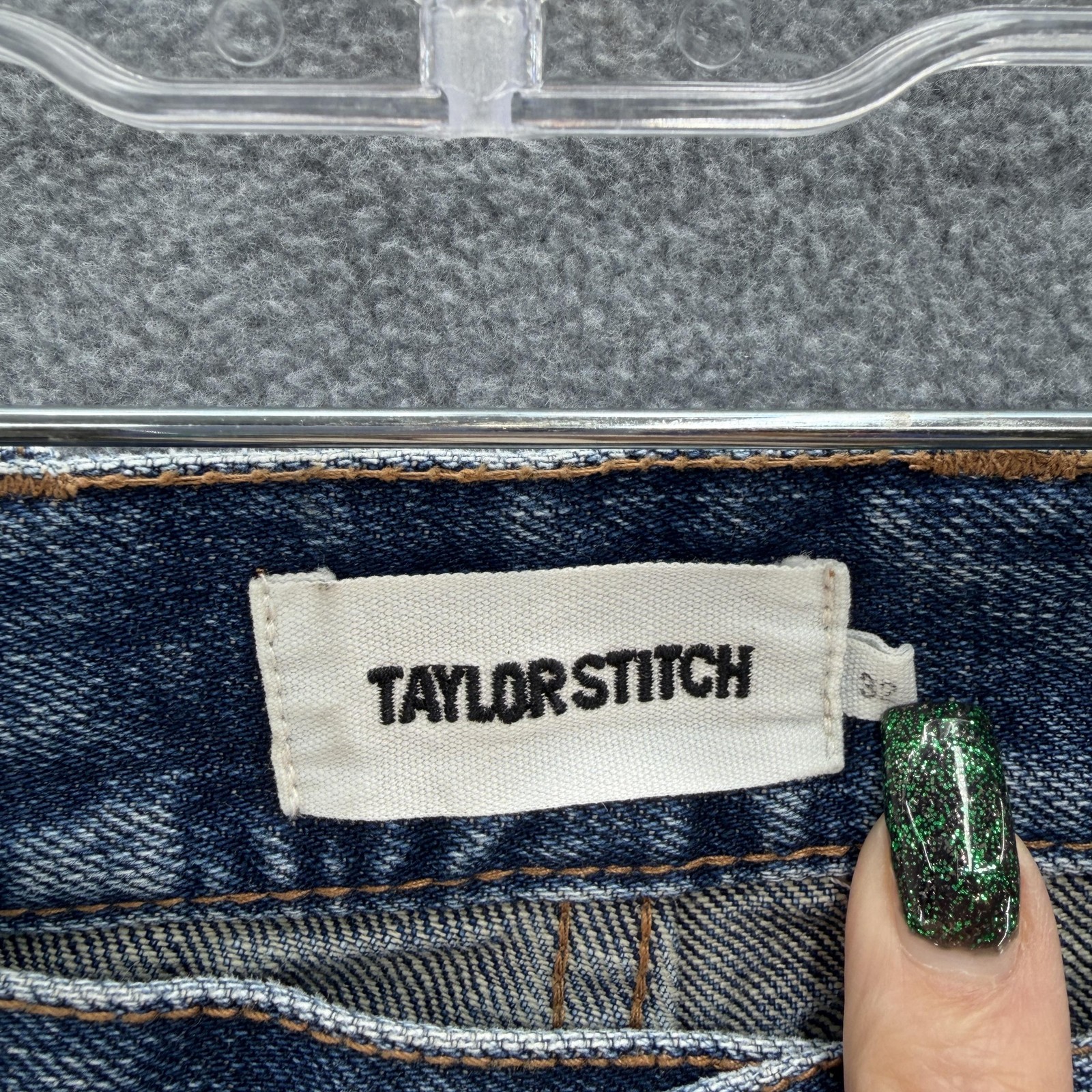 Taylor Stitch Democratic Jeans Mens 32×32 Blue Selvage Button Fly Denim Organic