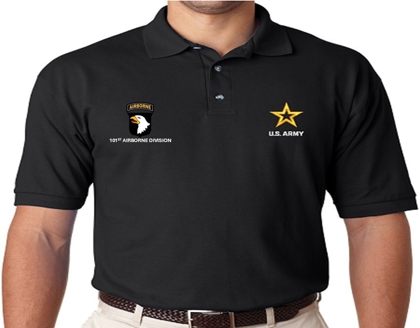 2ND INFANTRY DIVISION* ARMY LOGO*EMBROIDERED POLO. ARMY OFFICIALLY LICENSED