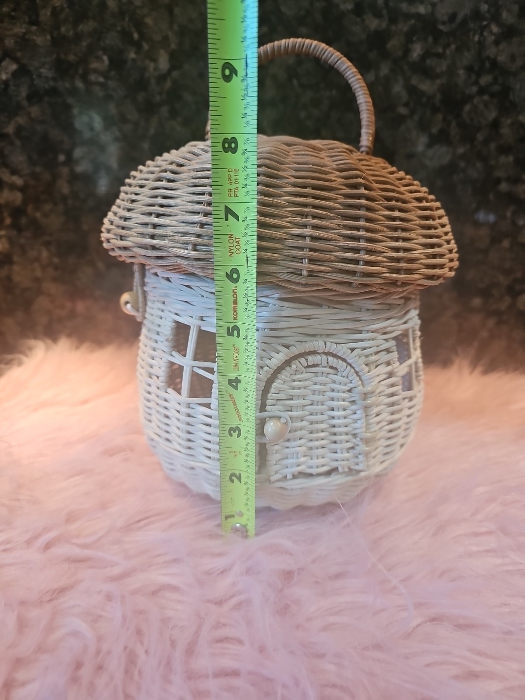 Rattan Mushroom Basket Bag Wicker Woven Women Handbags Beach Straw Bag Box