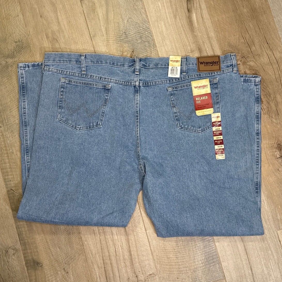 NWT Wrangler Rugged Wear Relaxed Fit Jeans Men’s Size 50×30