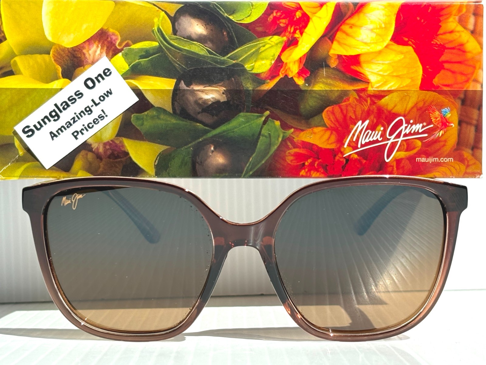 NEW Maui Jim GOOD FUN Rootbeer Fade POLARIZED HCL Bronze GLASS Sunglass HS871-01