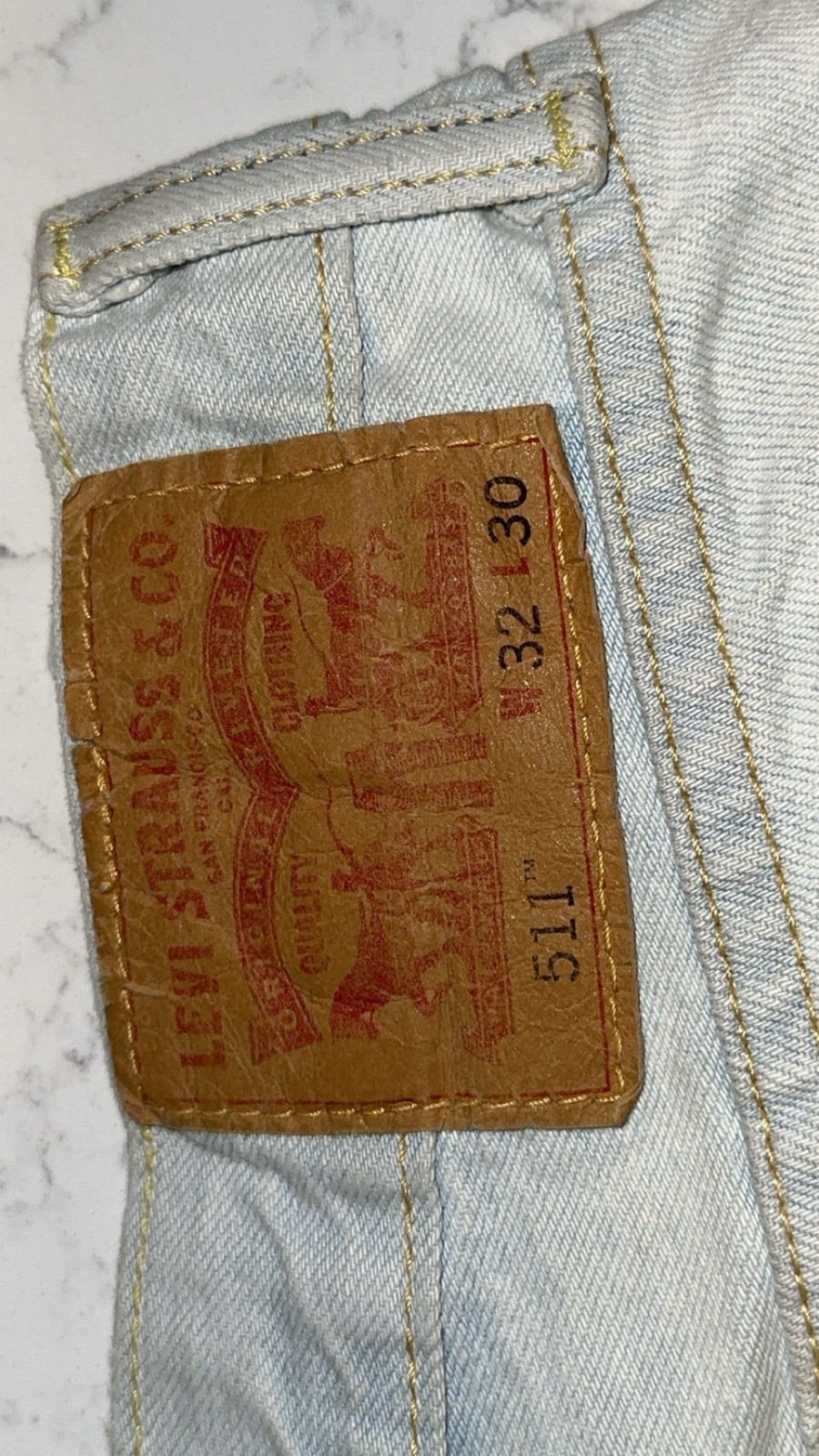 Levi’s Men’s 511 Ripped Light Blue Jeans