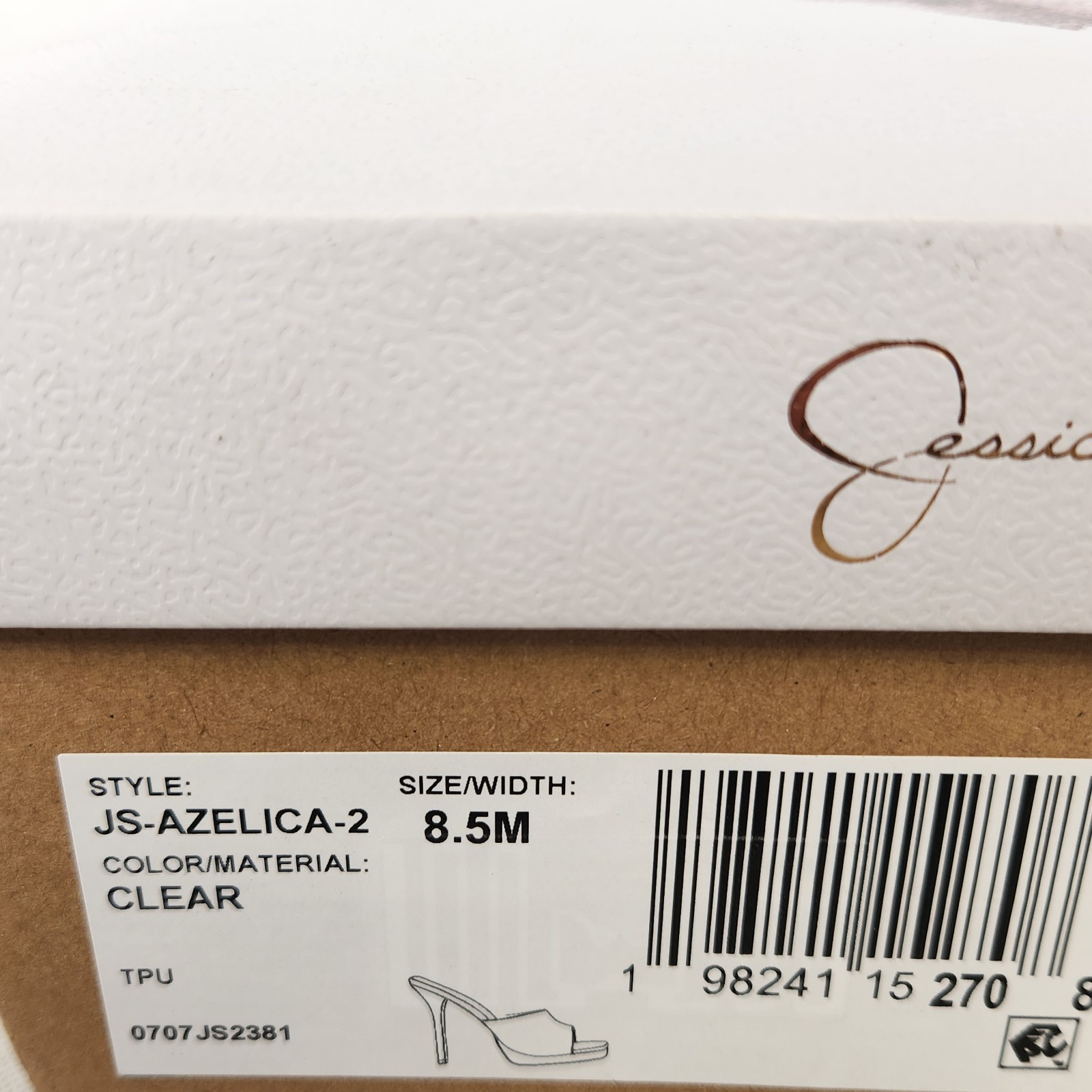 8.5 WOM – Jessica Simpson Azelica – Clear Strap / Beige