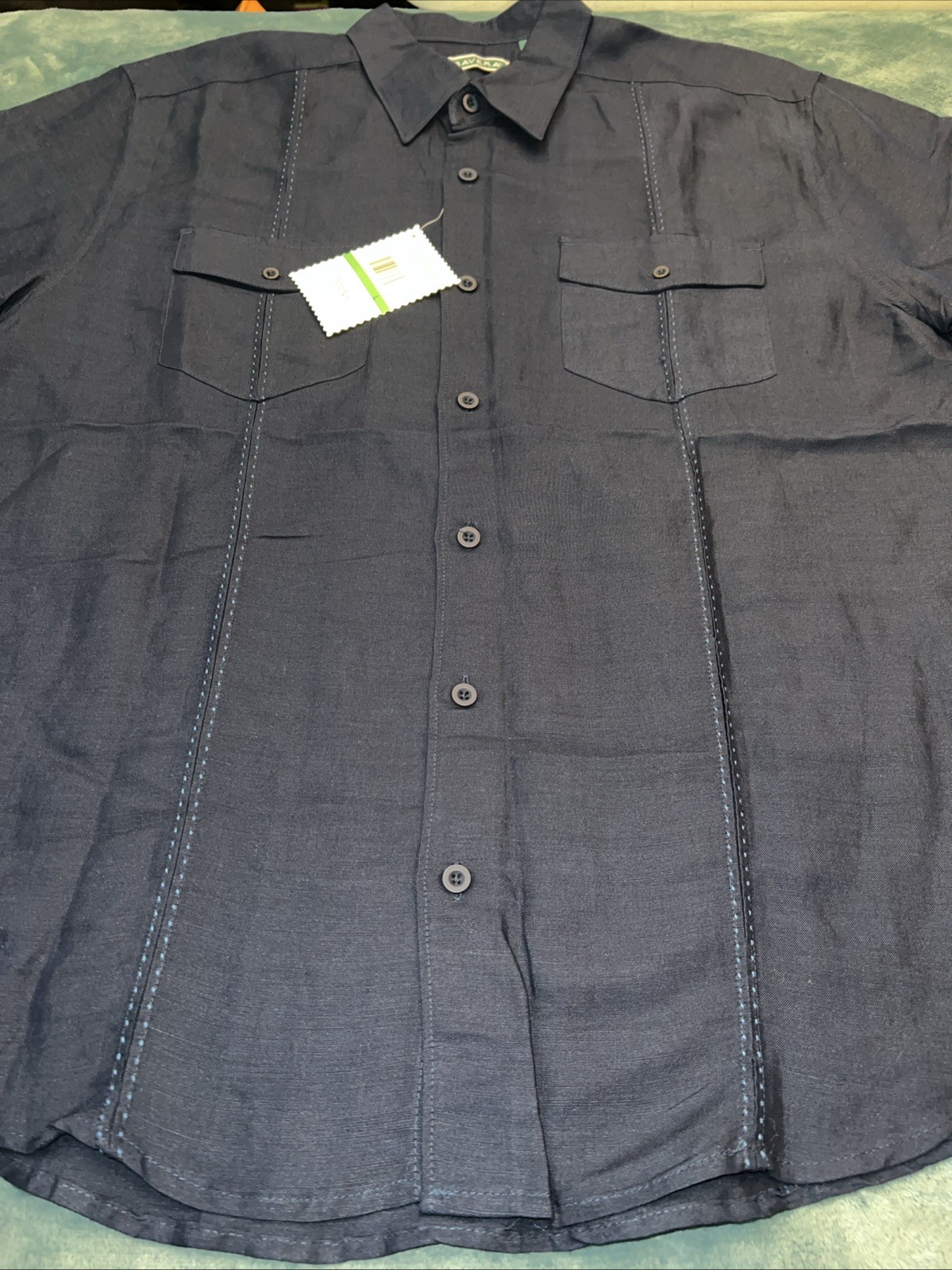 Cubavera Guayabera Dress Blue NWT PERFECT CONDITION SIZE L