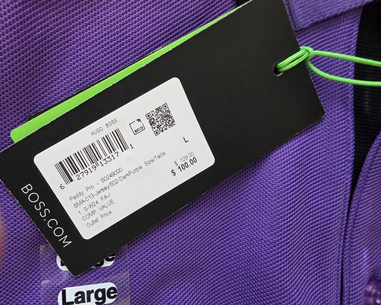 Hugo Boss Men Interlock Cotton Polo Shirt – Dark Purple