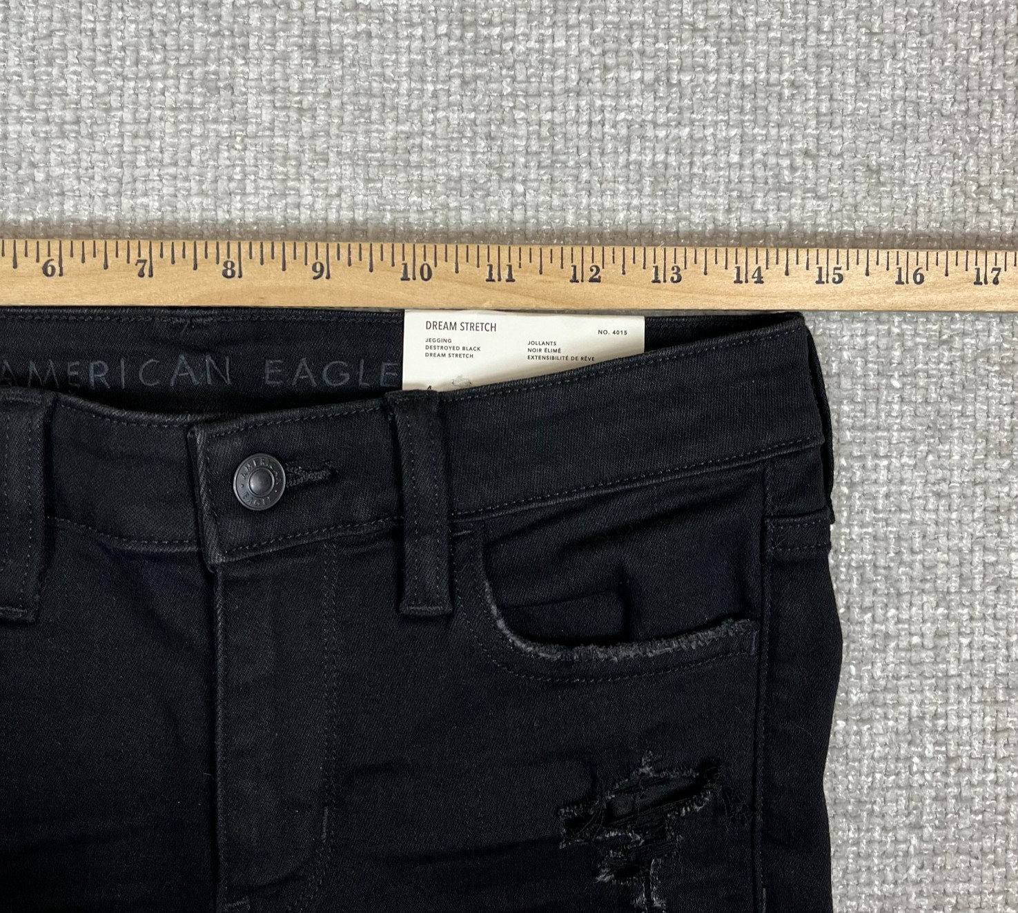 NWT American Eagle Jeggings Women’s Size 4S Black Next Level Stretch Destroyed