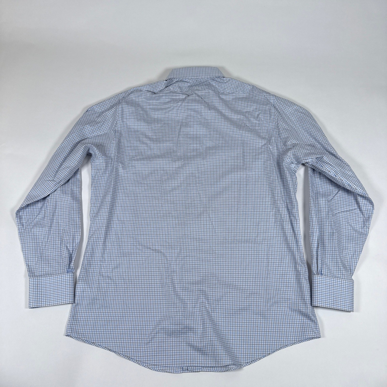 Brooks Brothers Shirt Mens 16.5 36 Blue Check Regent Non Iron Preppy Button Up