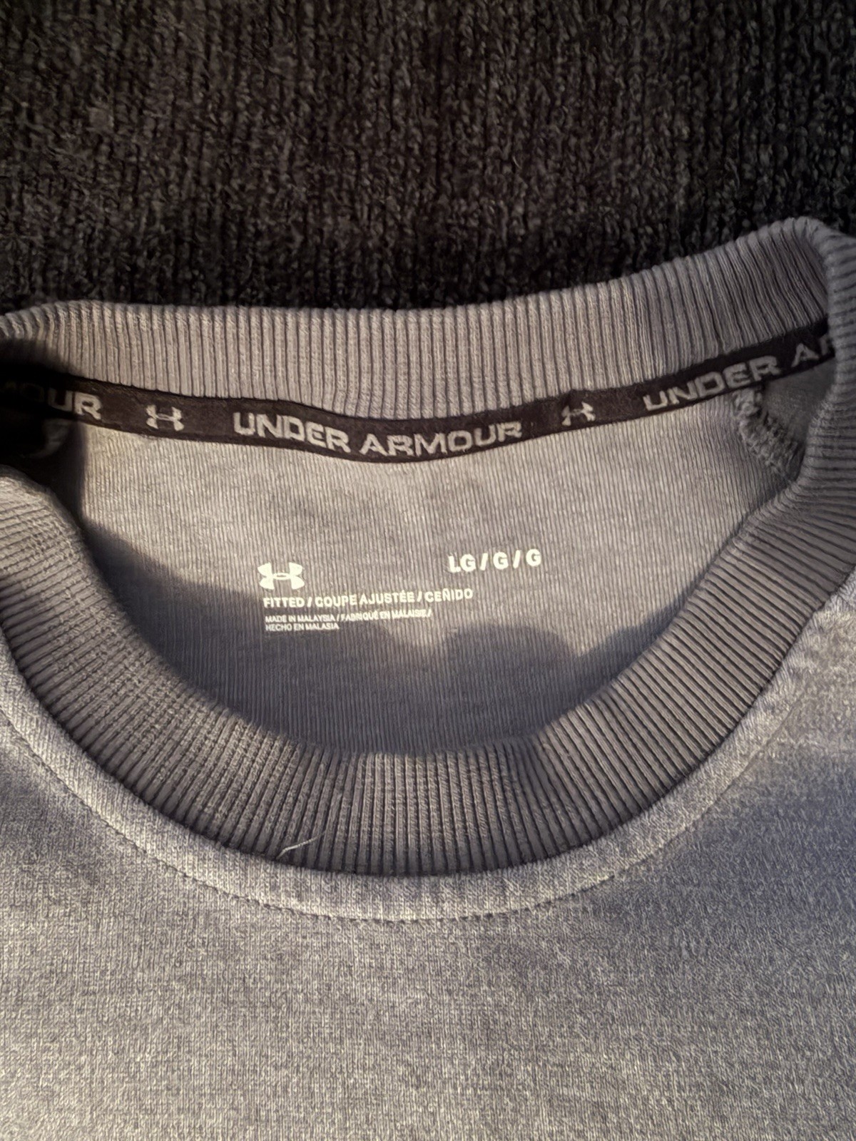 Under Armour Men’s Large Crew Neck Gray Double Stitch