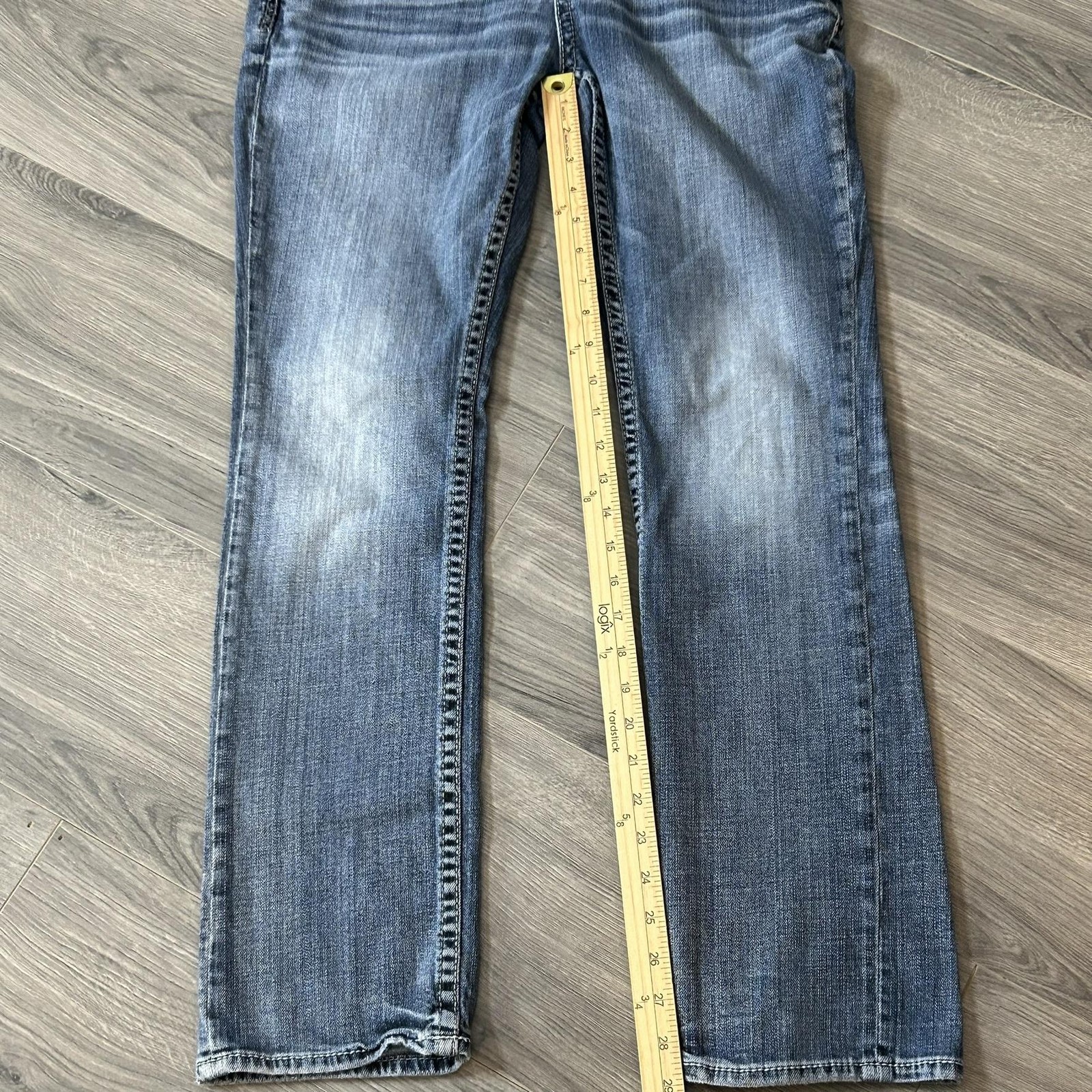 BKE Alec Jeans Mens 34×29 Blue Straight Leg Stretch Medium Wash Denim Casual