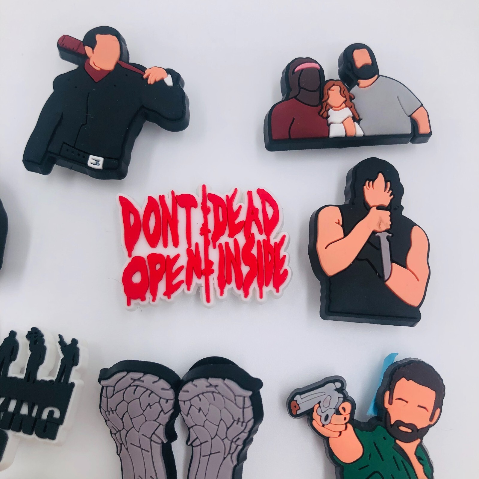 20pc TWD Shoe Charms Characters Zombies Rick Daryl Negan Walking Dead PVC