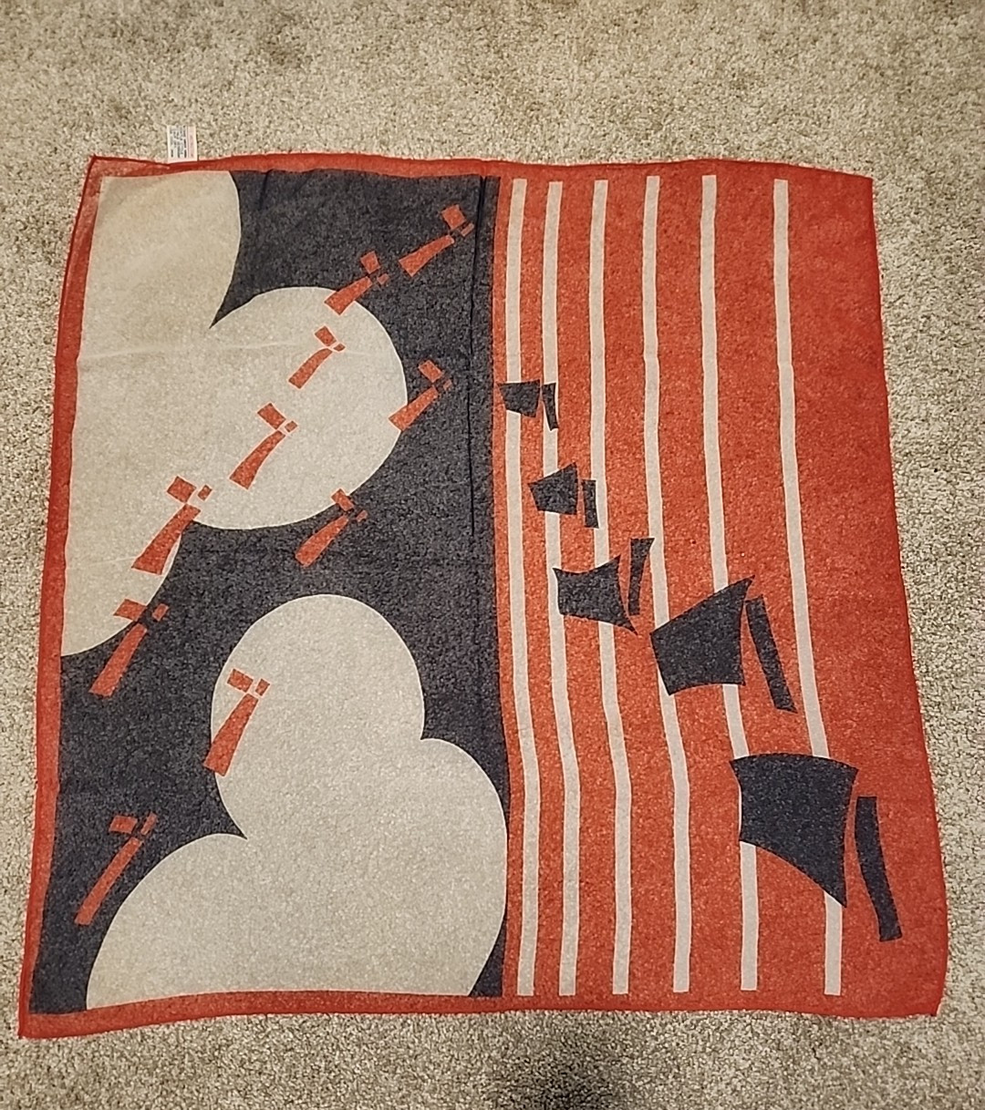 Vintage Made In Japan Red/white/blue 26.5×27 Inch Scarf