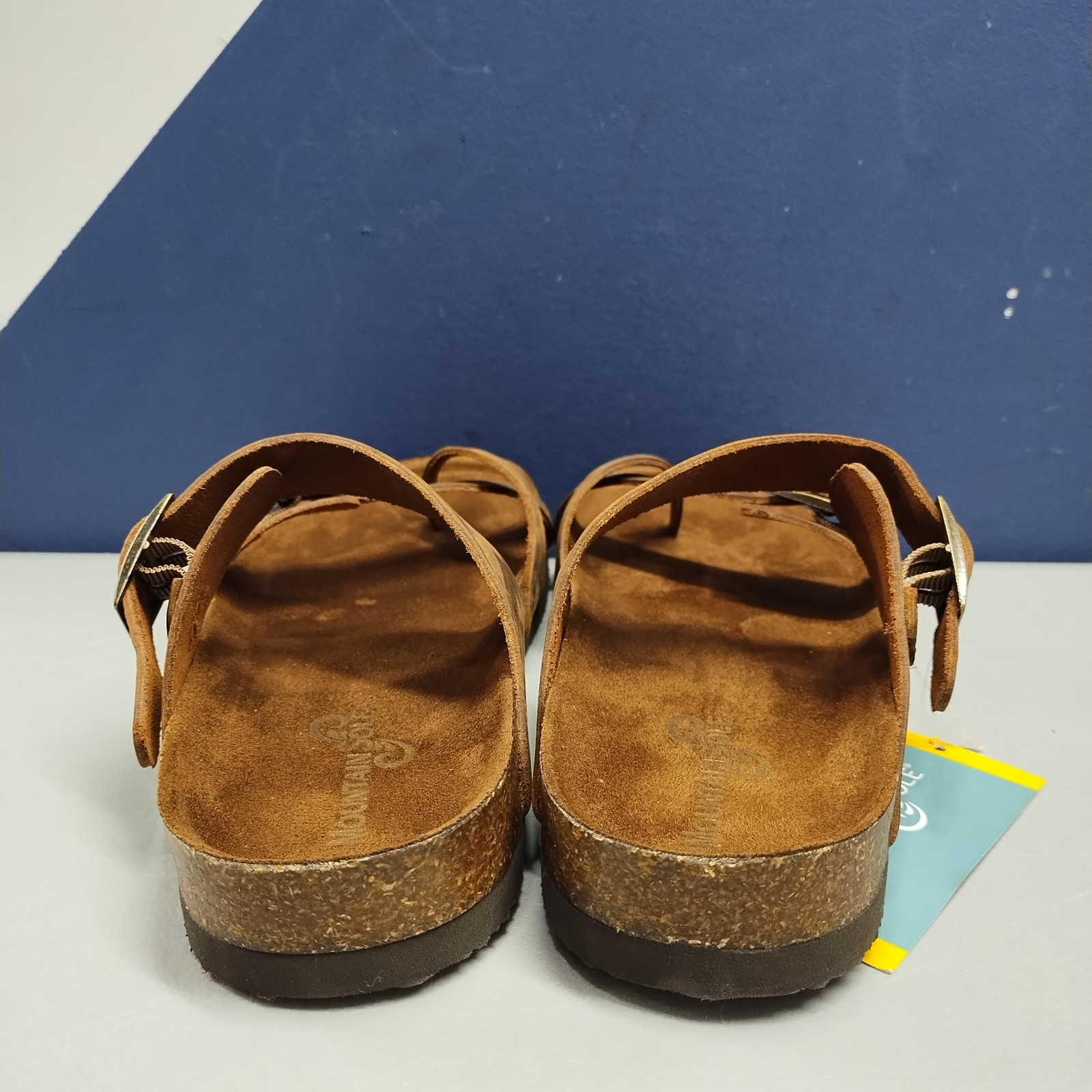 Mountain Sole Flip Flop Sandals Womens US 8 Brown Leather Buckle Strap 984173195