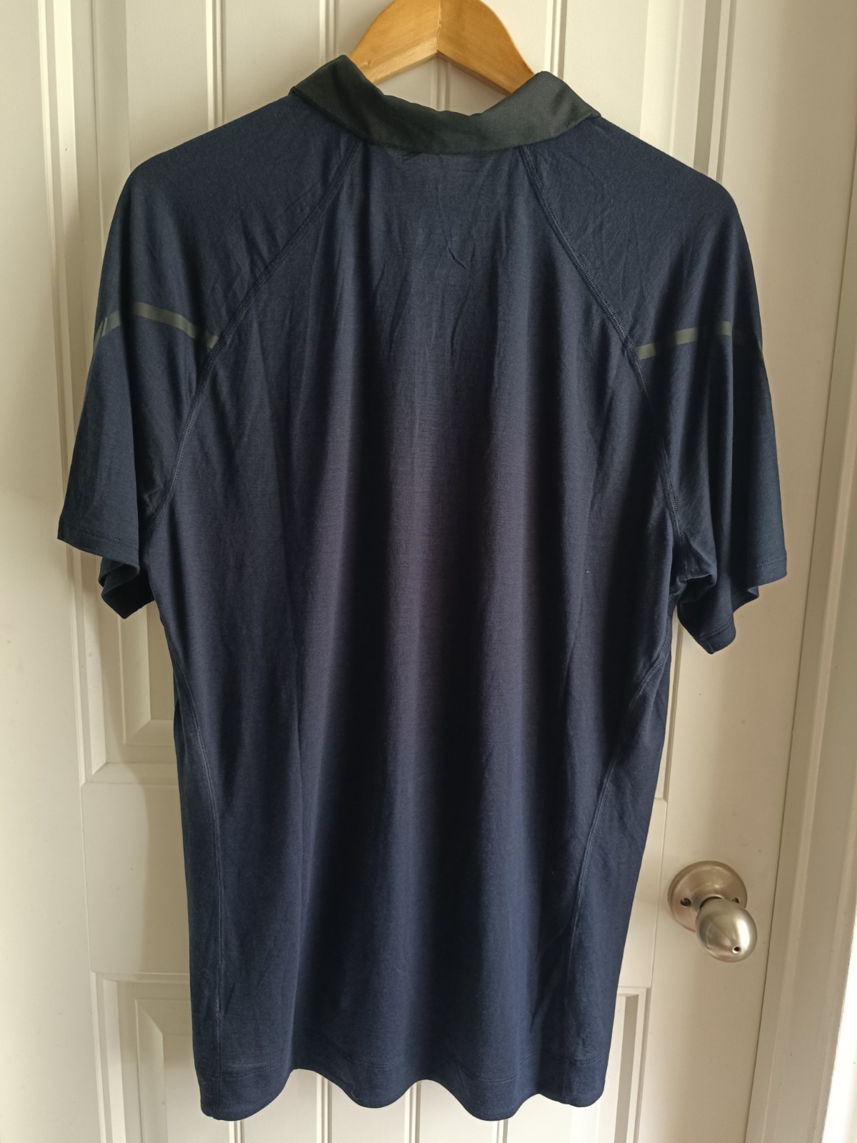 Paskho INNOVATOR LUXURIOUS MERINO SILK TRAVEL POLO Navy Blue XL Men’s 1/4 Zip