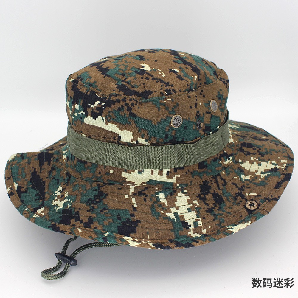 Tactical Boonie Hat Bucket Cap Military Camo Wide Brim Sun Bush Booney Fishing
