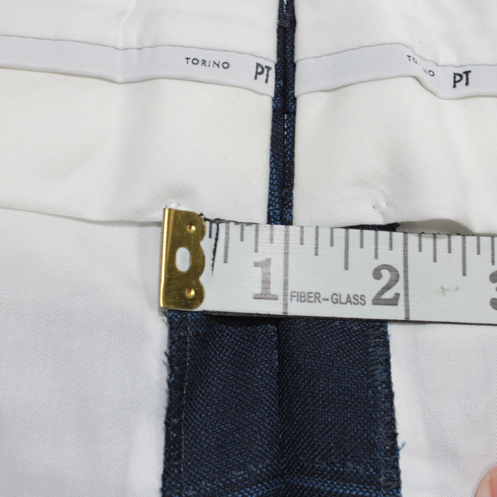 PT Torino NWT Dress Pants Size 46 (30 US) In Blue Plaid 100% Wool Gentleman