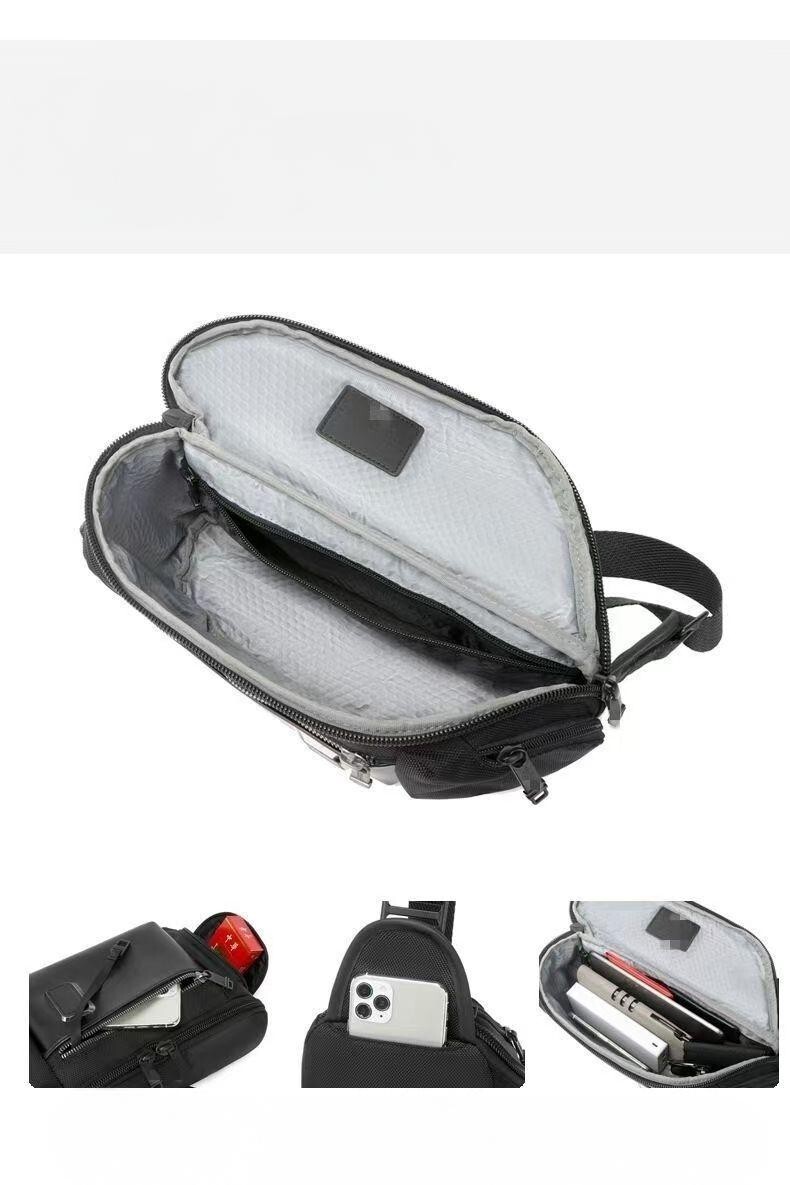 TUMI ALPHA elly Sling Bag New Nylon Leather Black Shoulder bag 232399 outlet