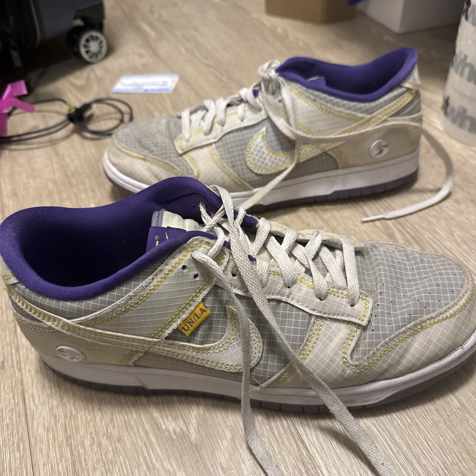 Size 11 – Nike Union LA x Dunk Low Passport Pack – Court Purple. Preloved.
