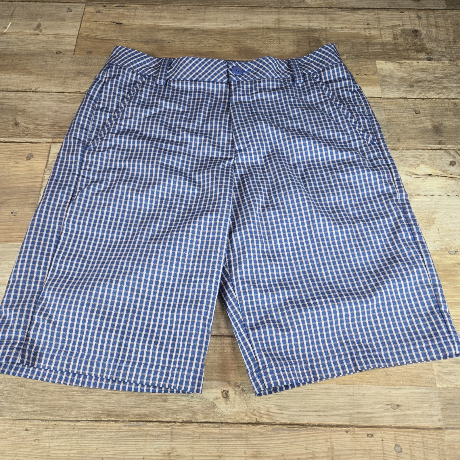 Cobra PUMA Golf Shorts Mens Blue Orange Flat Front Casual 4 Pockets Size 30