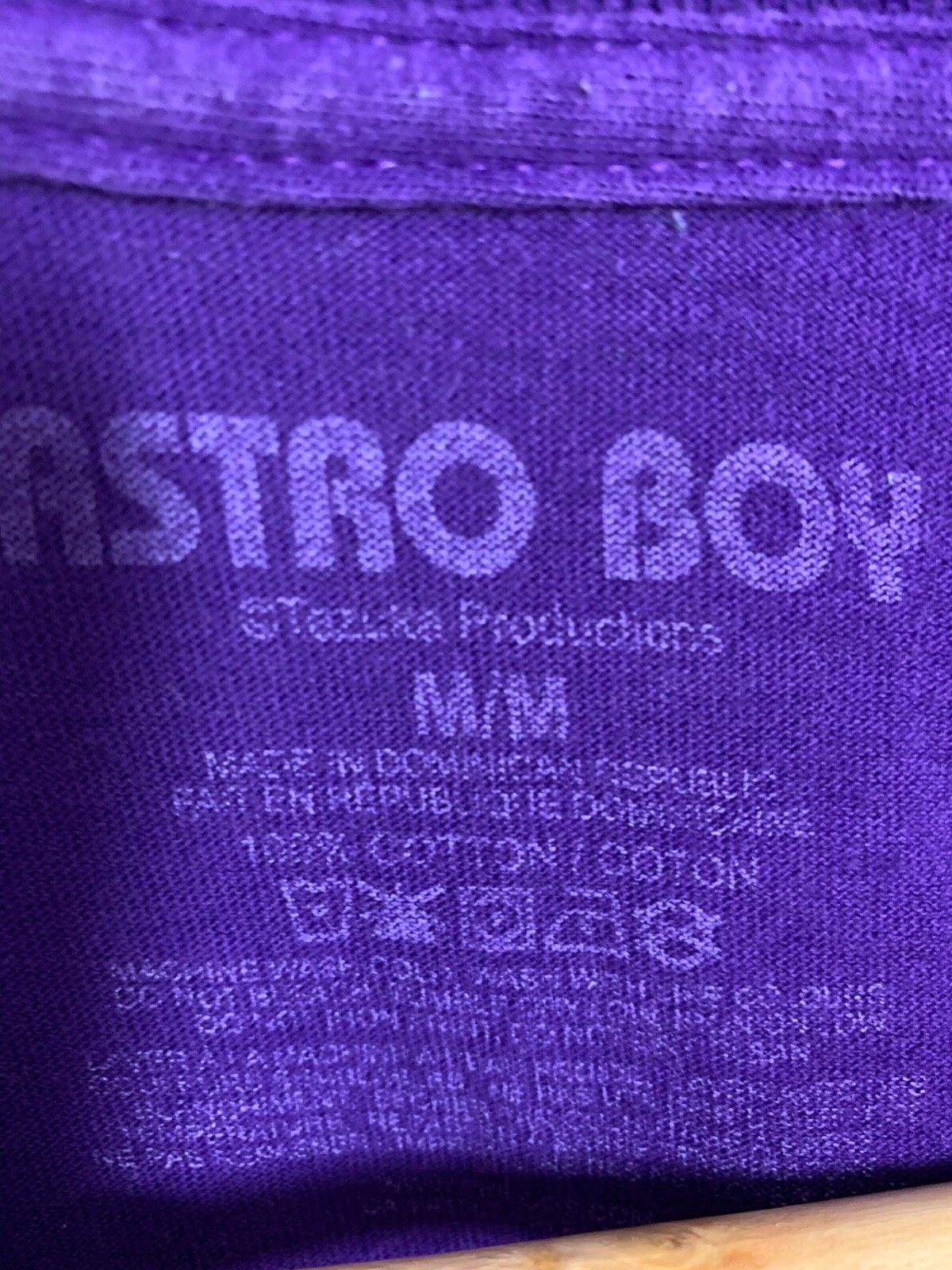 Astro Boy Tozuka Productions Rare Japanese Anime Purple T-shirt SZ M EUC