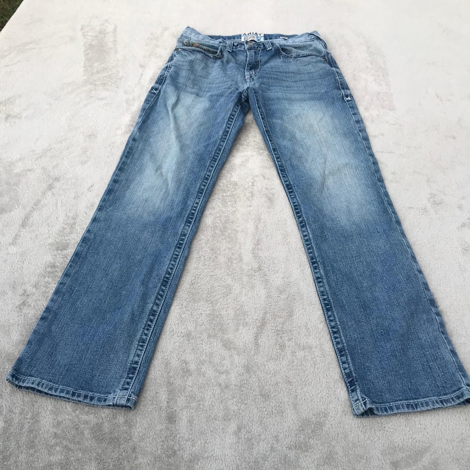 Ariat Legacy M2 Relaxed Boot Cut Mens 32×34 Jeans Blue Denim Ranch Rodeo