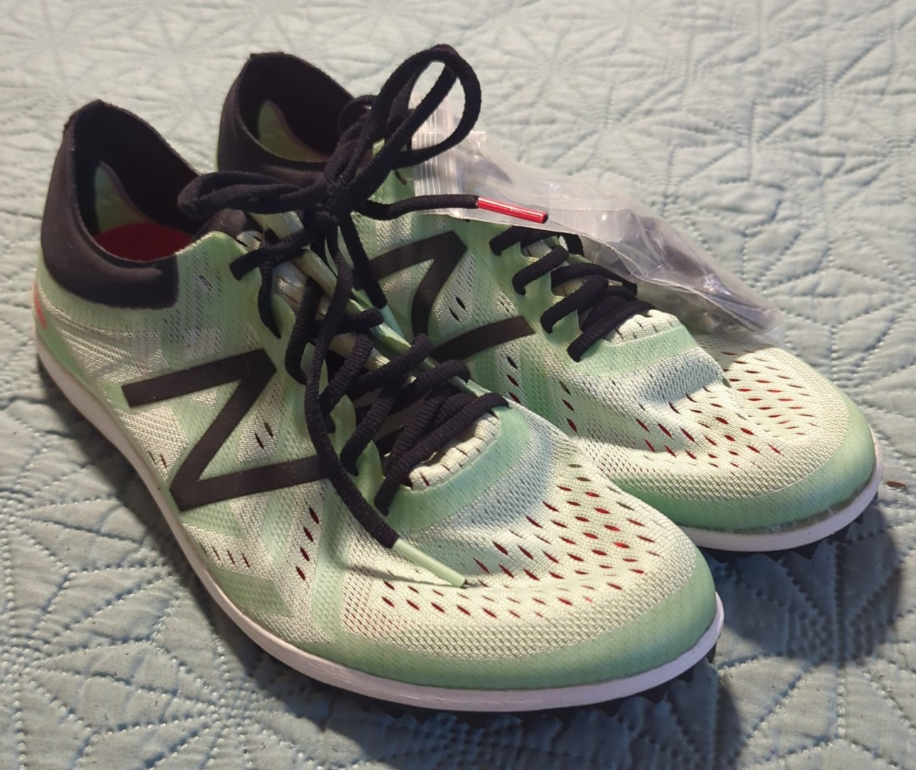 New Balance LD5K v5 Distant Track Spike WLD5KBP5 Seafoam/Vivid Coral Womens Sz 8