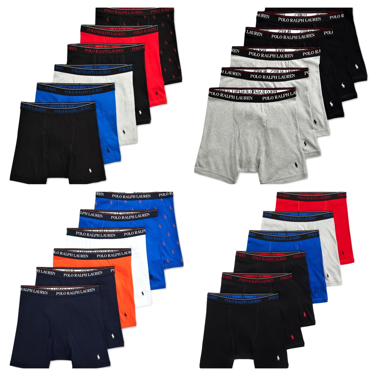 Polo Ralph Lauren Men’s Six-Pack Boxer Briefs Choose Size & Color New 6 Pack