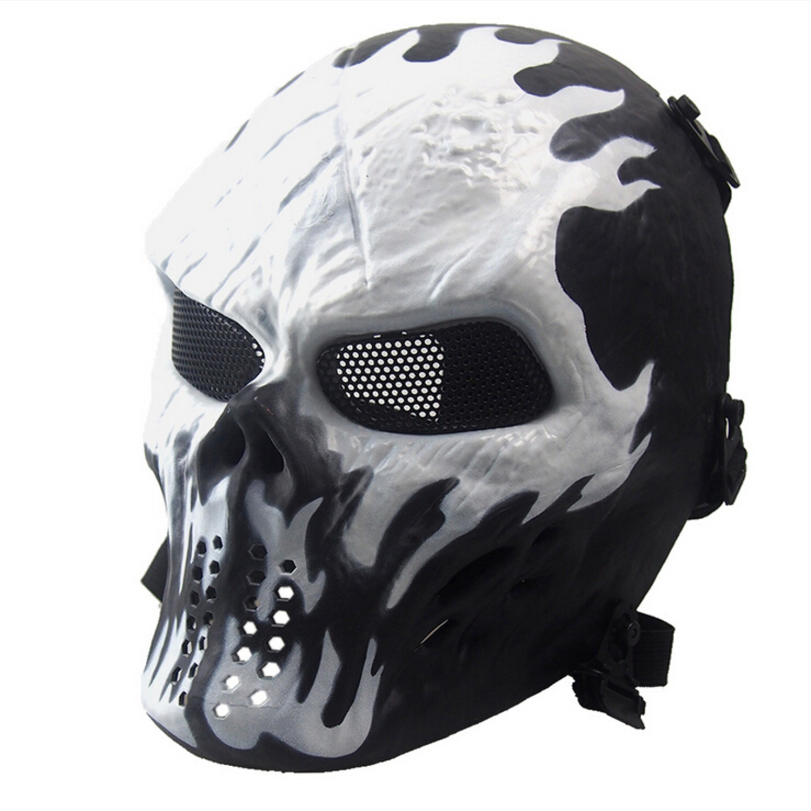 1Pack Airsoft Paintball Tactical Full Face Protection Skull Mask Skeleton Army k