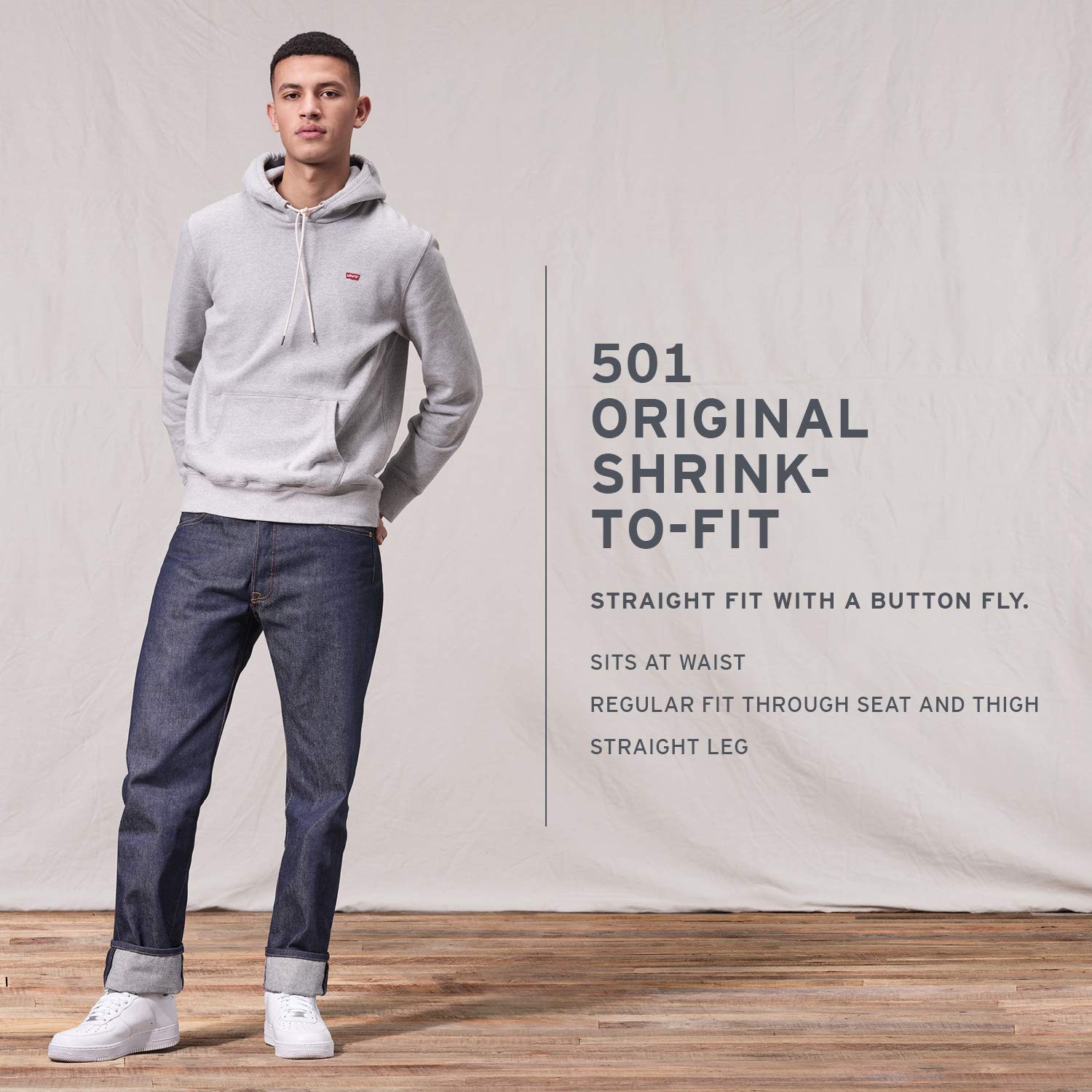 Levi’s Men’s 501 Original Shrink-to-Fit Jeans