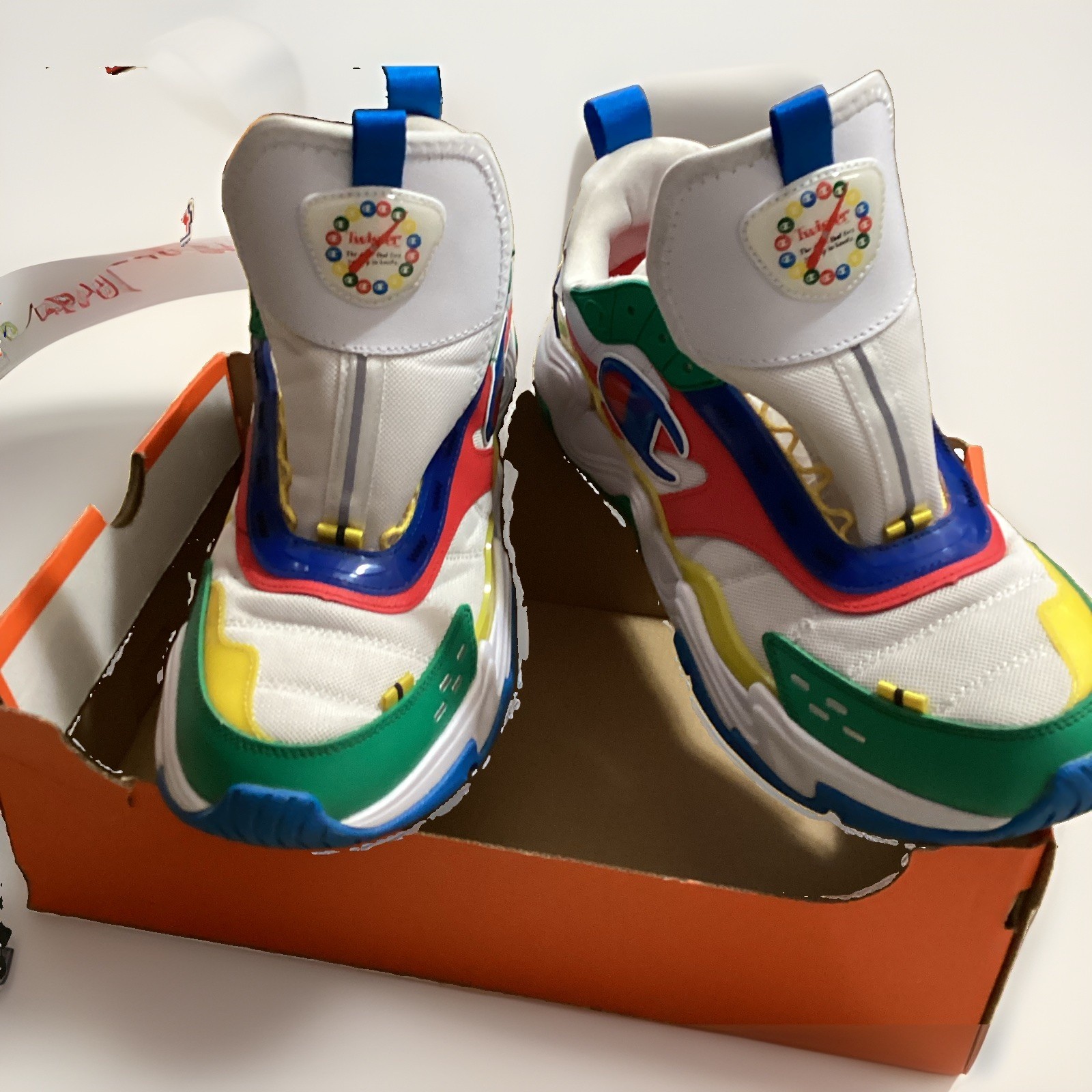 Champion Hyper C Floop Twister Boys High Top Lace Up Colorblock US 12M EU 46