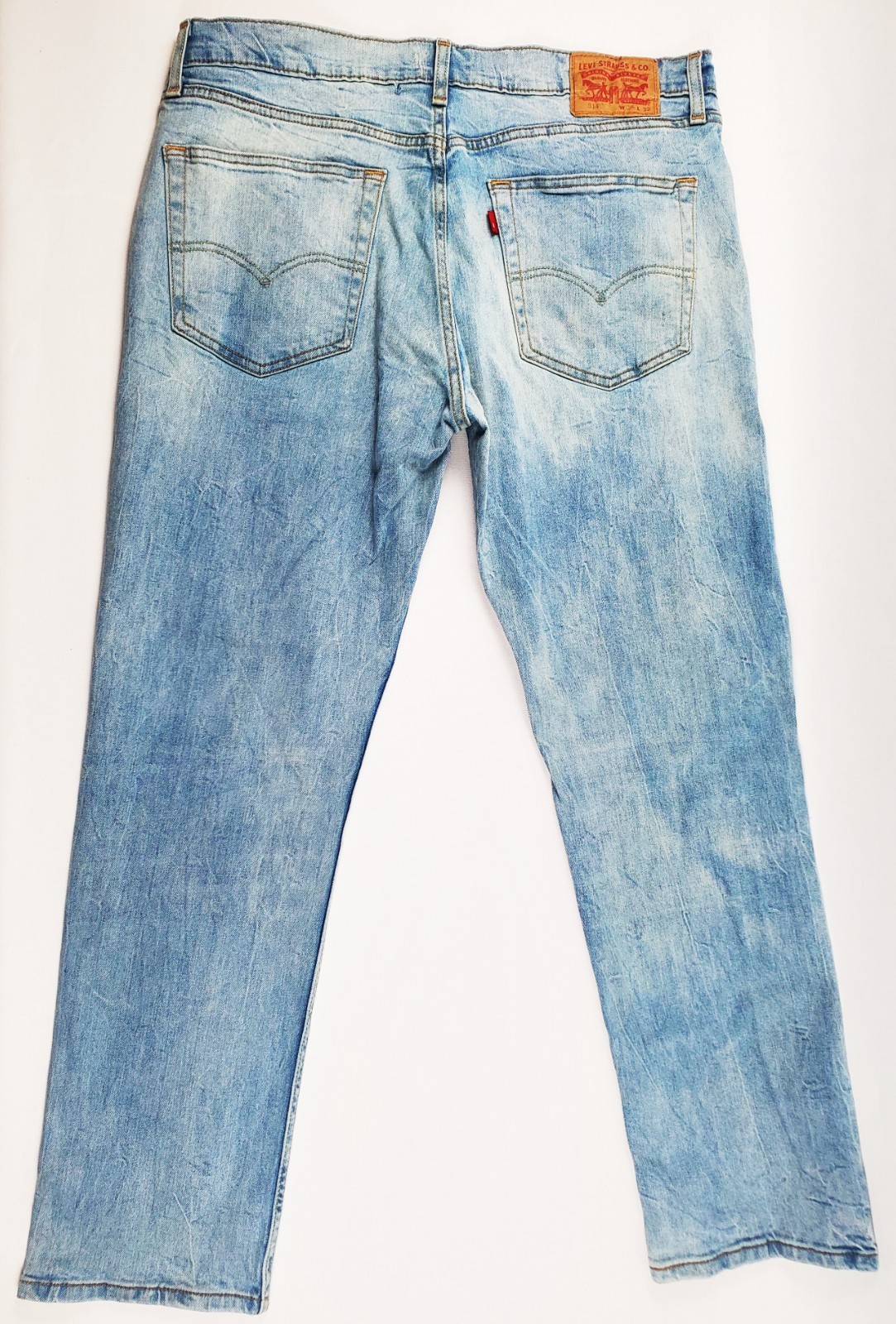 Levi’s 514 Blue Jeans, Zipper with Button Closure, Men’s 36×32