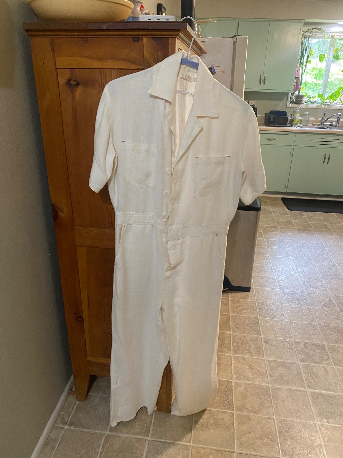Christy Dawn The Penny Jumpsuit-White-M