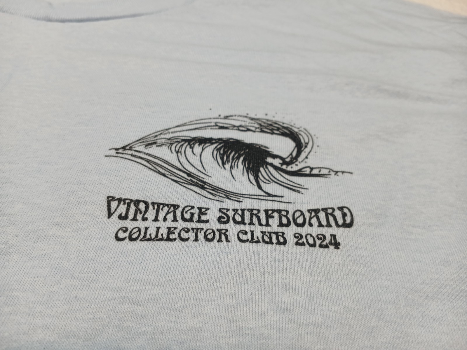 2024 Vintage Surfboard Collector Club XL Shirt American Apparel 1301 Light Blue