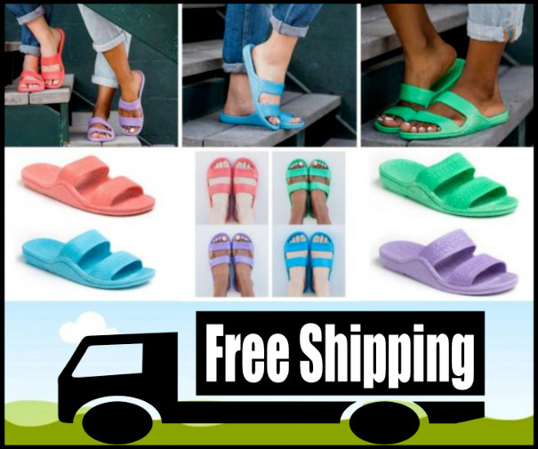 Pali Hawaii Sandals Slip On 2 Strap Womens Sandals / Slides (Sizes 5 – 11) NWT