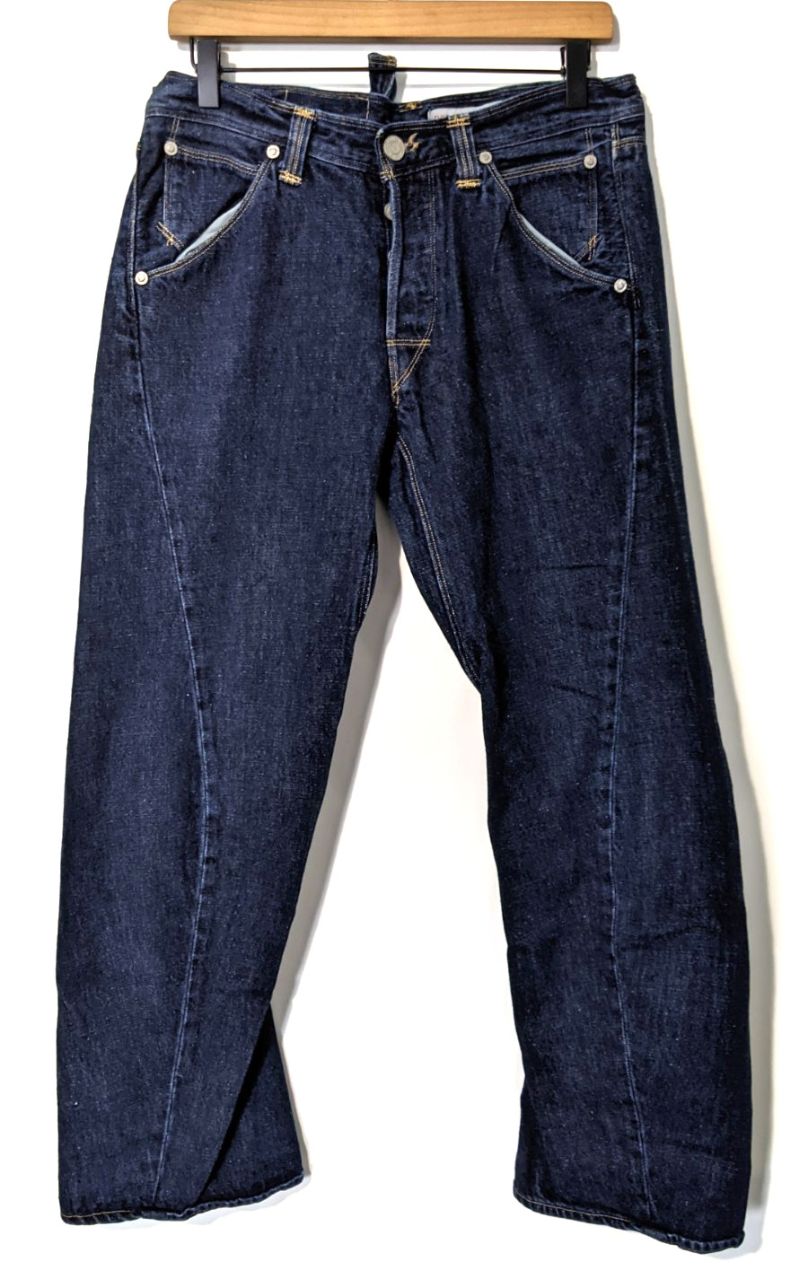 VTG Levis Engineered Men’s Twisted Jeans Sz 32 Button Fly Button Back Strap