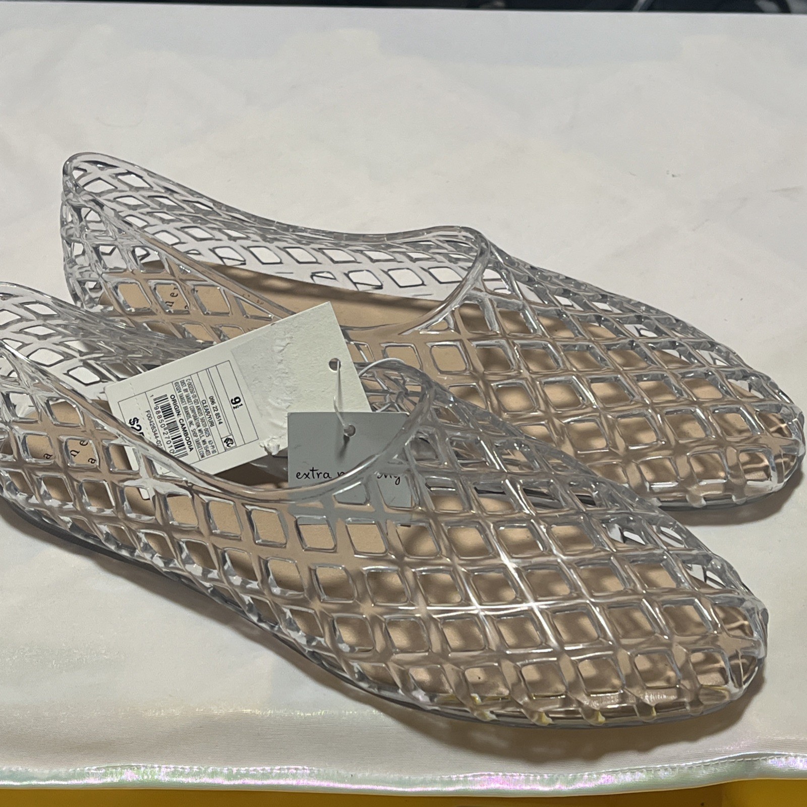 Women’s Sandals Yuri Jelly Flats By A New Day™ Clear Textured Outsole Size 9.5