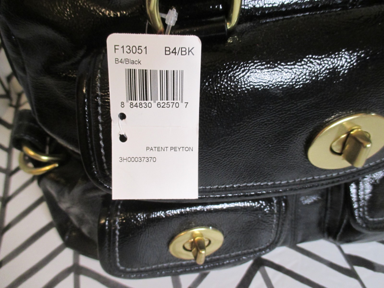 Coach Vintage Black Patent Peyton Handbag – New w/Tags Mint Vintage Condition