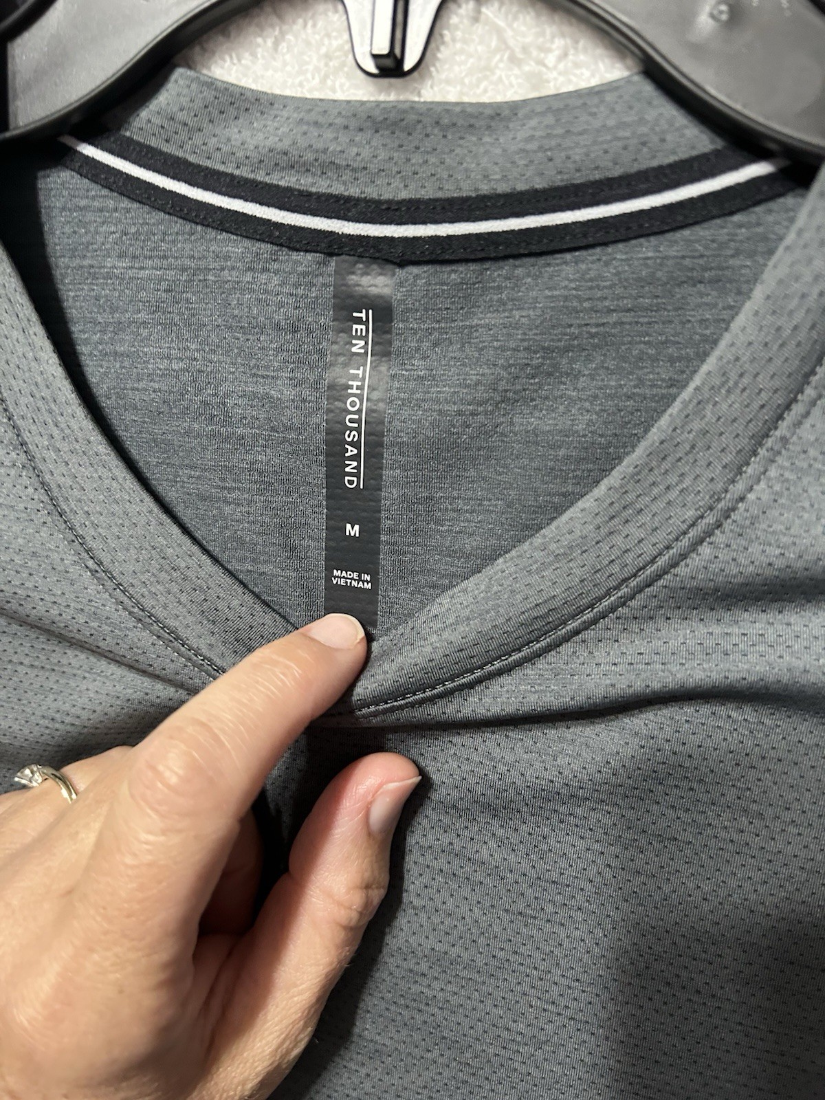 Ten Thousand Interval Men’s Iron Grey Medium Short Sleeve Shirt (B1)