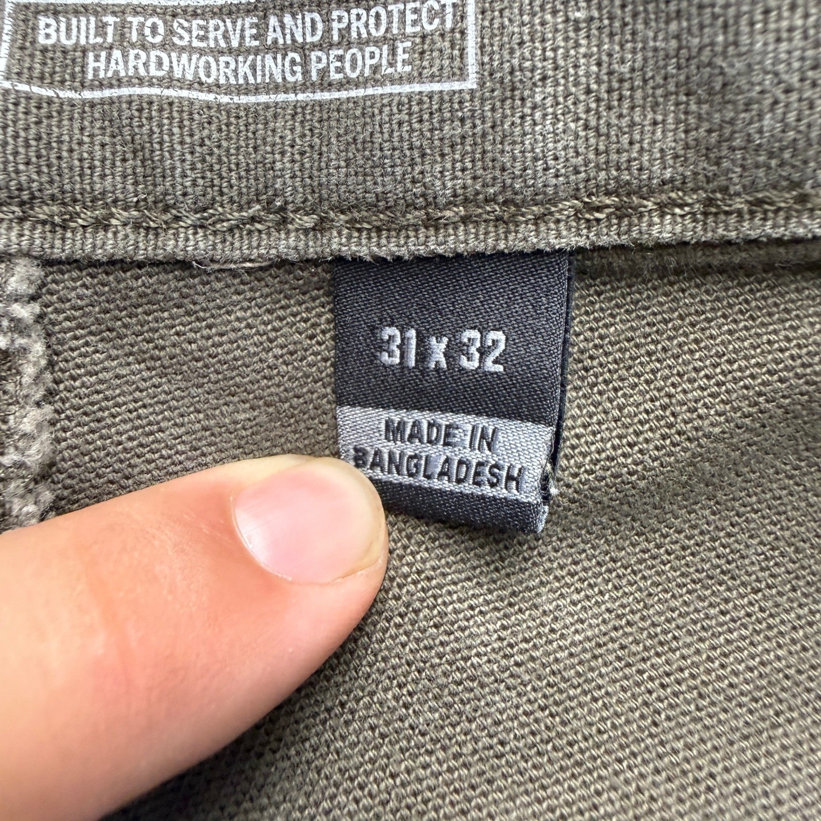 Carhartt Relaxed Fit Carpenter Pants Mens 31×32 Brown Distressed Canvas Workwear