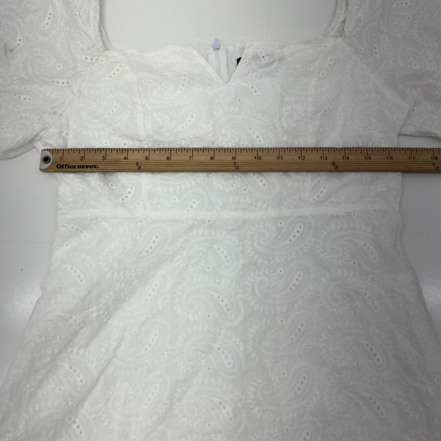 Shein White U-Neck Tiered Sundress Women’s Size Large