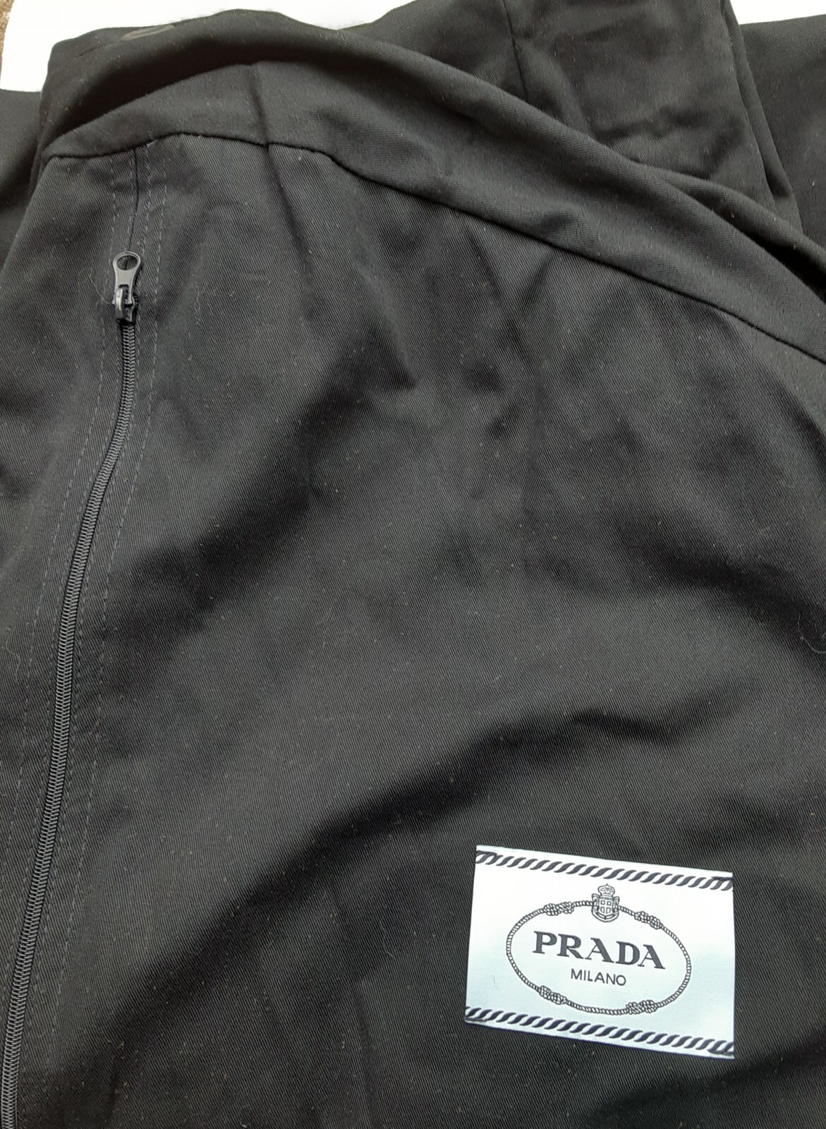 Not available Prada Garment Bag Black Canvas with Logo, 30″x42″