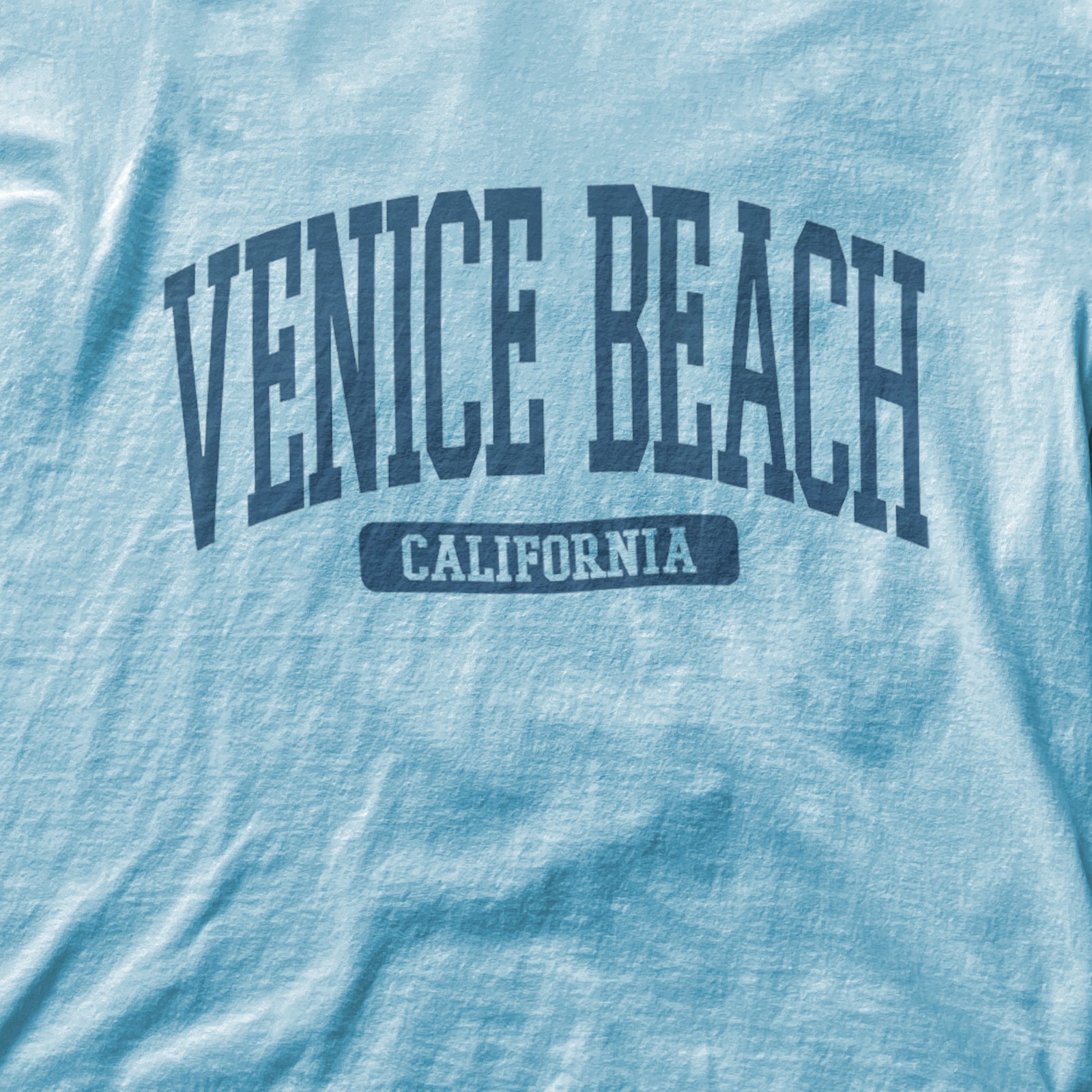 Venice Beach California Souvenir Beach, Retro, Minimalist T-Shirt Light Blue