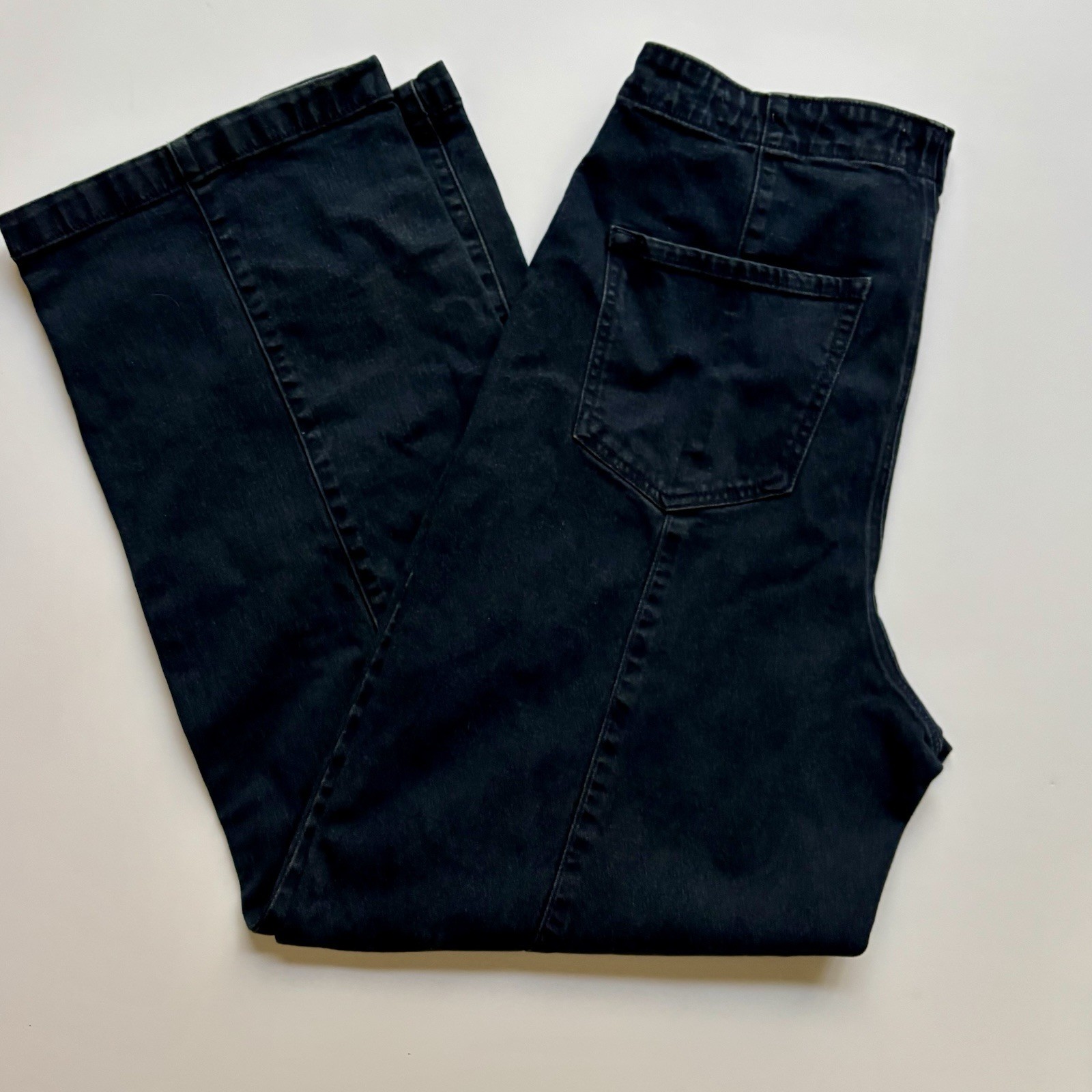 Sophia Vergara Diana Super High Rise Palazzo Womens Jeans Dark Blue Size 14S