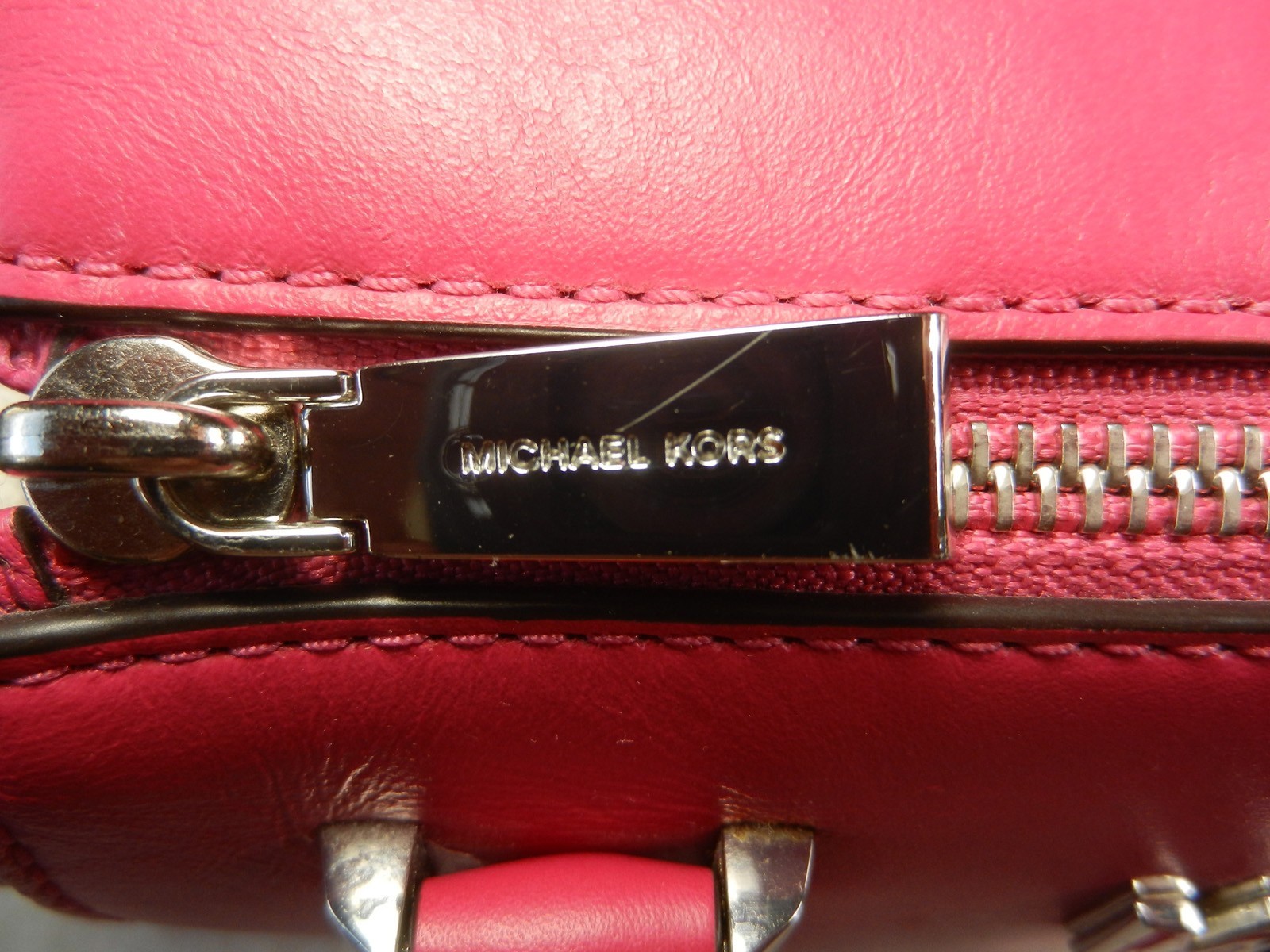 MICHAEL KORS Nolita Ultra Pink Smooth Leather Mini Crossbody Messenger Bag NWOT