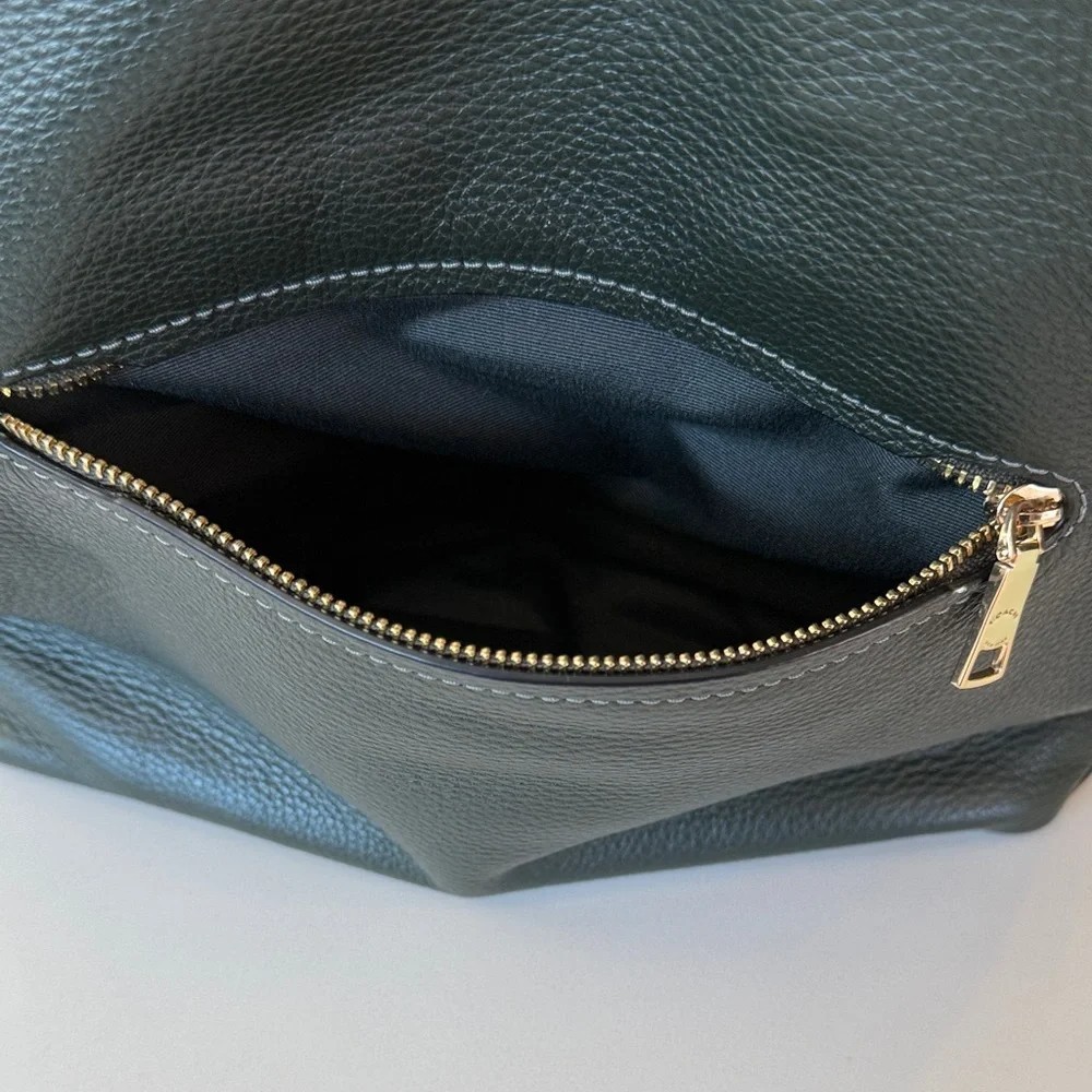 COACH Legacy Green Pebbled Leather Abby Hobo Bag Leather Strap