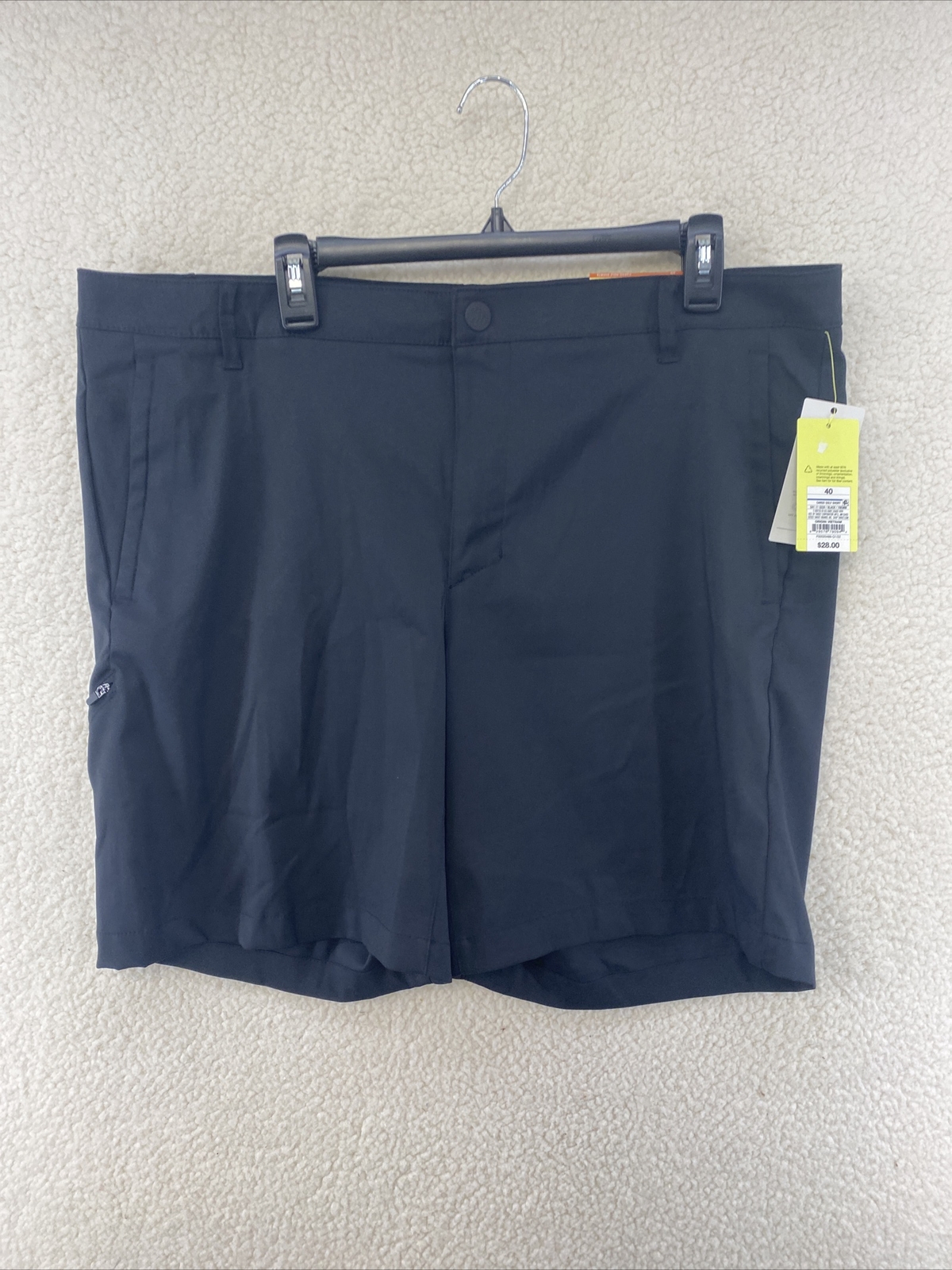 All in Motion Quick Dry UPF 50 Moisture Wicking Cargo Golf Shorts Black Size 40