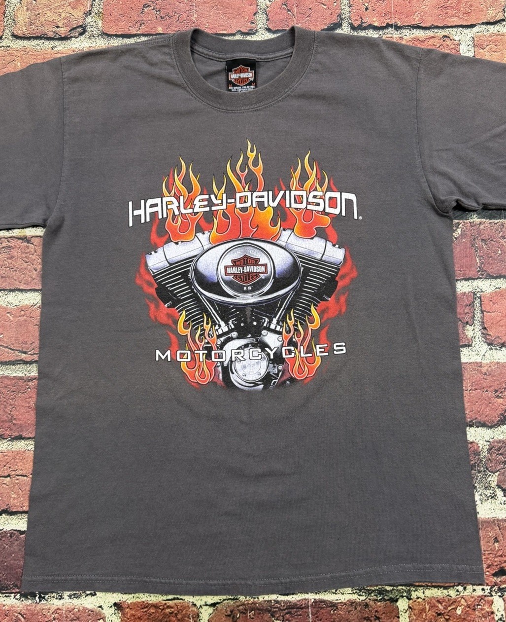 Vintage Harley Davidson T Shirt Flames Nova Scotia Motorcycle Canada Medium 2002