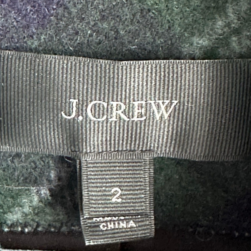 J.Crew Wool-Blend Hooded Toggle-Button Duffle Coat – Black Watch Plaid – Size 2